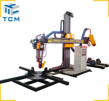 Combined machine for Tank polishing at one end and Dish end polishing at other end 2 in 1 automatic polishing machine
