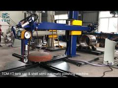 Máquina de polir automática 2 em 1 para moldagem da superfície da tampa do tanque do cilindro de aço